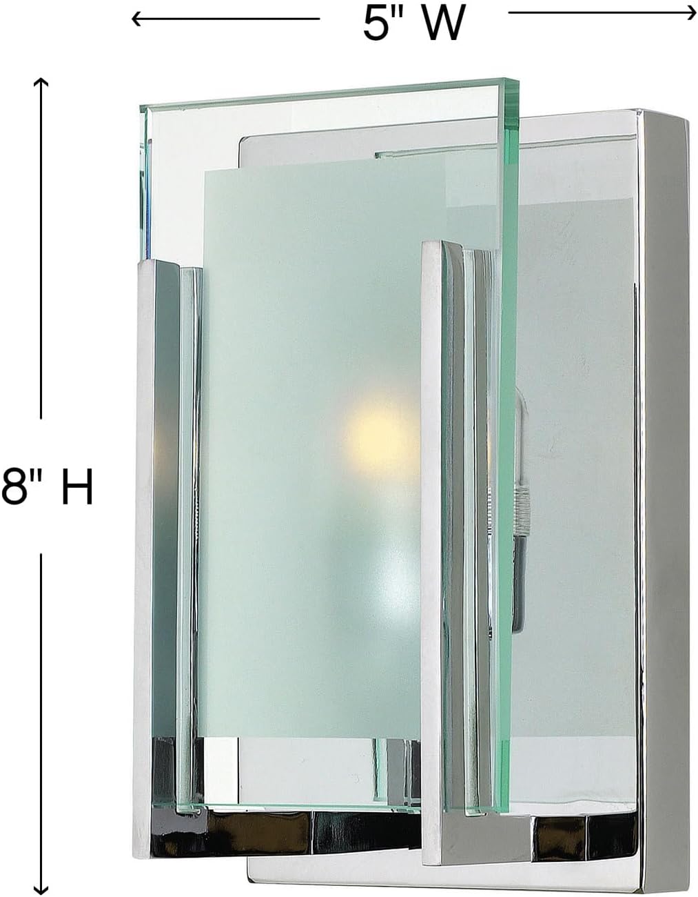 Hinkley Latitude One Light 60W G9 Bathroom Vanity Fixture, Chrome