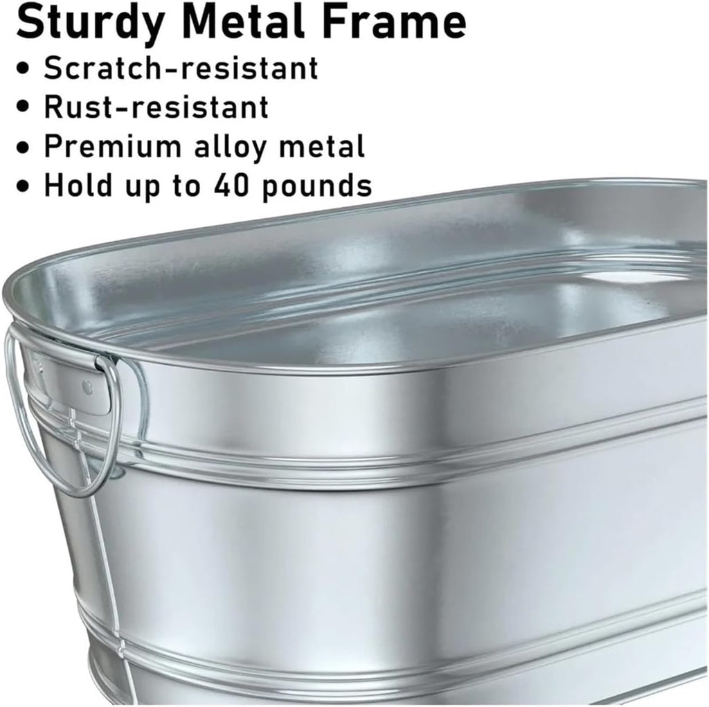 Ice Bucket - Beverage Tub Beer Ice Buckets for Parties- Champagne and Wine Buckets with Handles - Ice Storage(2 Packs)