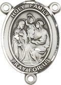 Sterling Silver Catholic Patron Saint Rosary Centerpiece Medal, 3/4 Inch