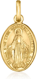 Ross-Simons Italian 18kt Yellow Gold Miraculous Medal Pendant