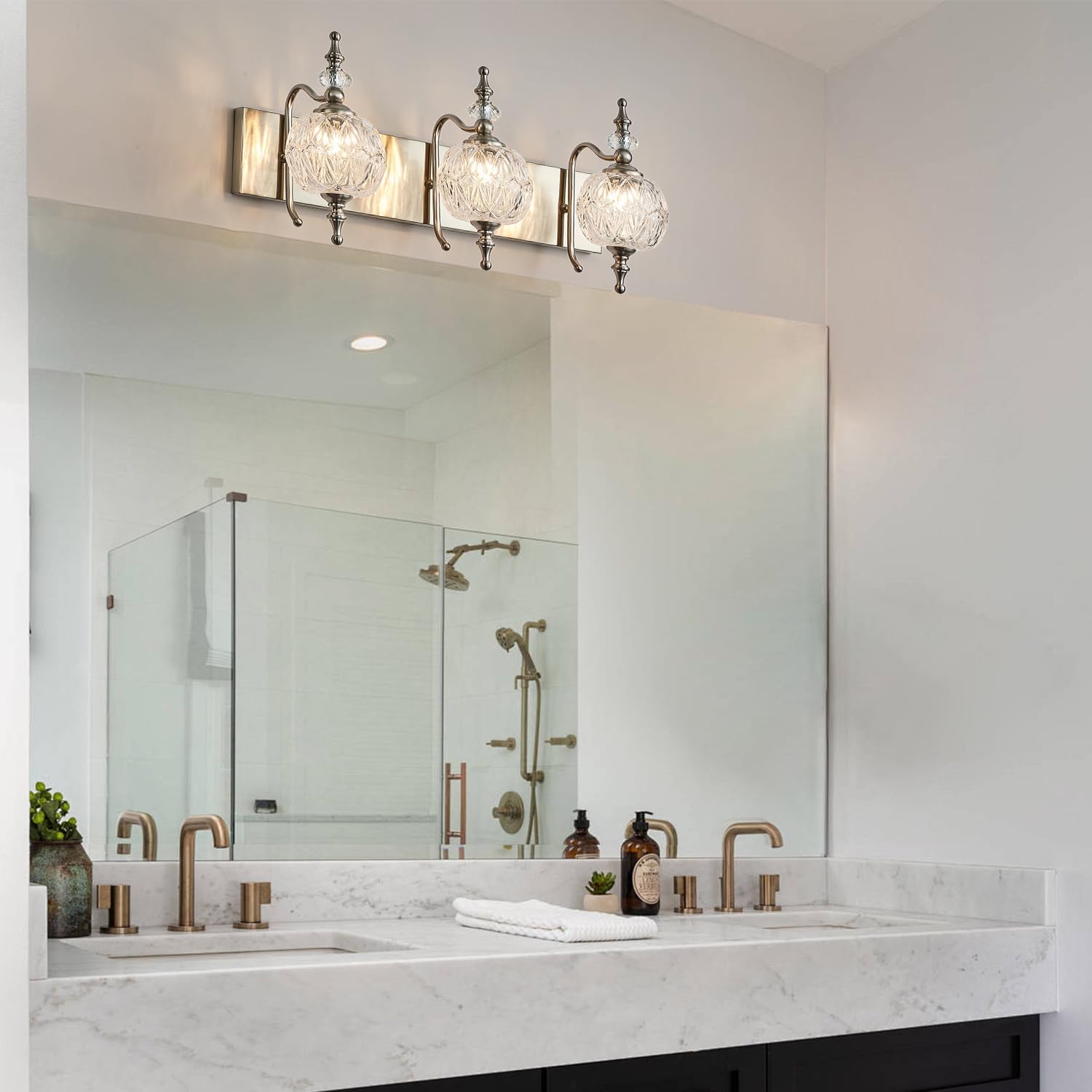 Brushed Nickel Vanity Lights Bathroom Vanity Light Fixtures Vintage 3-Light Bathroom Lighting Fixtures Over Mirror