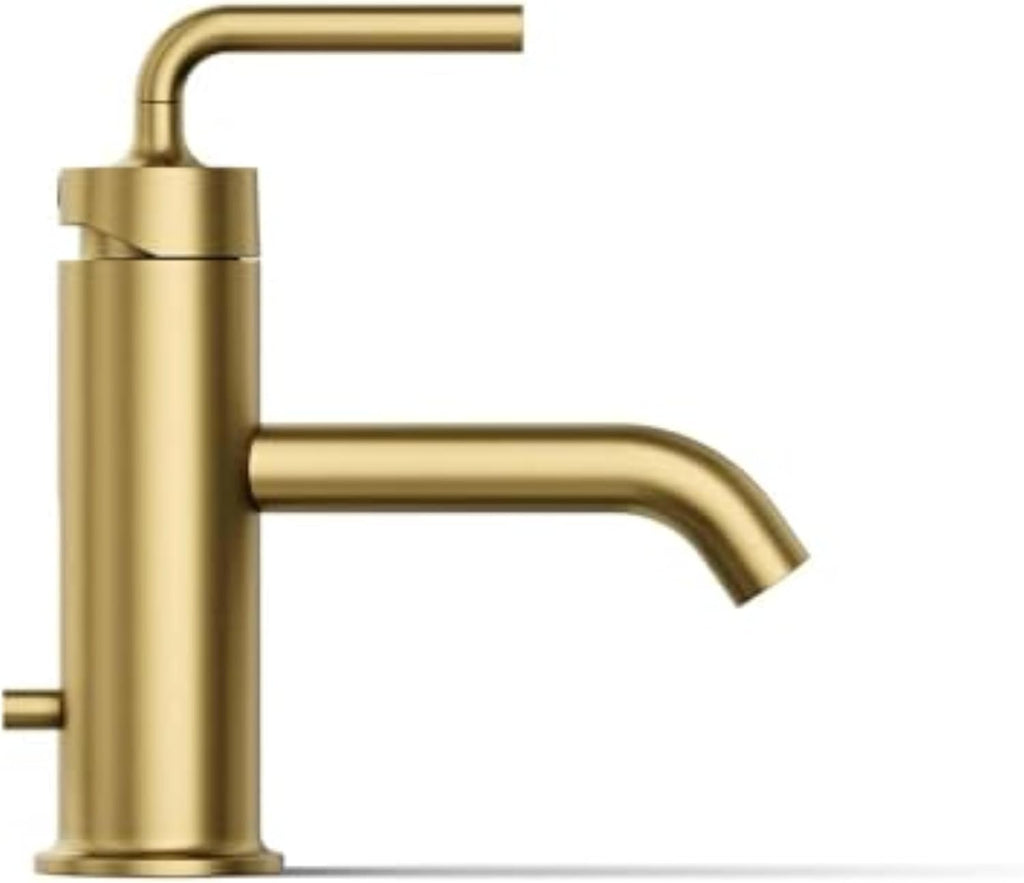 Kohler 14402-4A-2MB Purist® Single-Handle Bathroom Sink Faucet with Straight Lever Handle, 1.2 gpm, Vibrant Brushed Moderne Brass