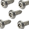 #12 x 1' Security Screws Torx Button Head Sheet Metal Stainless Steel 100 Pcs self Tapping Screws Metal B2B