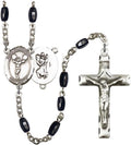Bonyak Jewelry St. Christopher/Cheerleading Silver-Plated Rosary - Every Birth Month Color and More