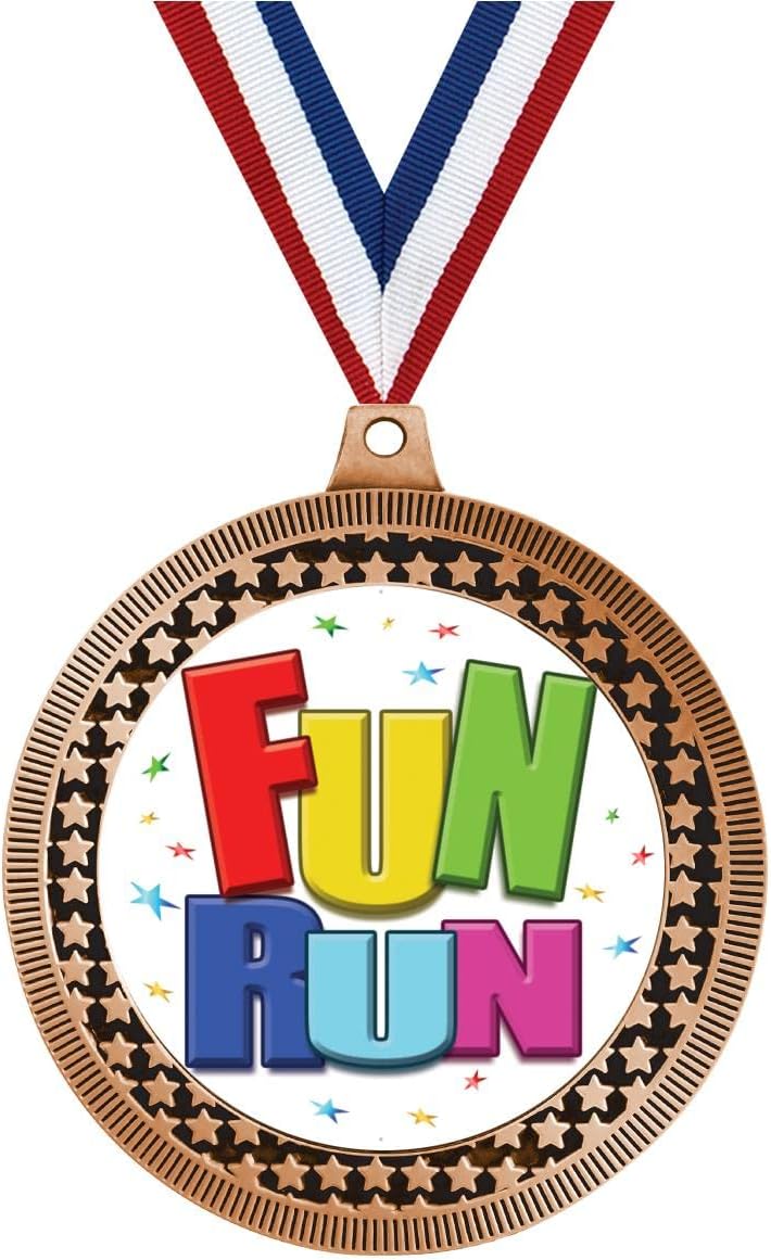 Crown Awards 2.75' Fun Run Award Medal, Bronze Vega Fun Run Team Trophy Award Includes Free Neck Ribbon
