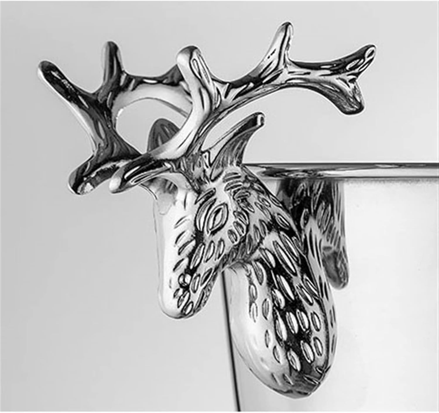 Ice Bucket Champagne Bucket Champagne Bucket Ice Buckets, Deer Head Stainless Steel Ice Pails Great for Home Bar, Chilling Beer Champagne and Wine Ice Bucket Beverage Tub (Color : 1)
