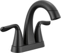 Delta Arvo Pull-Down Centerset Bathroom Faucet, Matte Black Bathroom Sink Faucet, Bathroom Faucet with Pull Out Sprayer, 3-Hole Bathroom Faucet, Matte Black 25840LF-BLPD