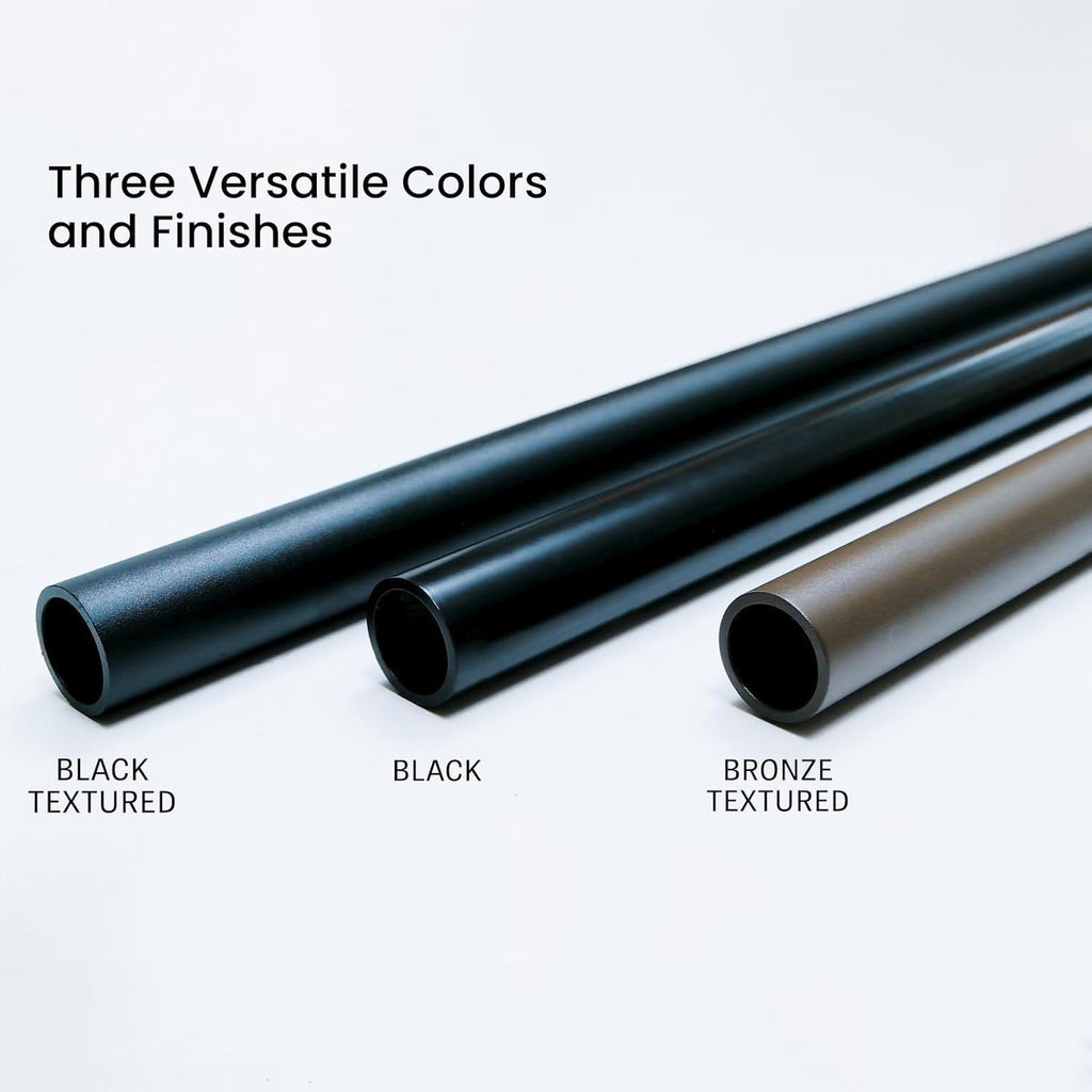 Meranti Aluminum Handrail for Indoor or Outdoor Steps and Stairs – Hand Rails for Elderly – DIY Complete Stair Railing Kit (AHR, Black, 4' Length)