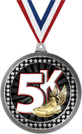 Crown Awards 2.75' 5K Award Medal, Silver Vega 5K Team Trophy Award Includes Free Neck Ribbon