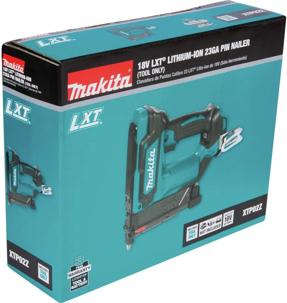 Makita XTP02Z-R 18V LXT Lithium-Ion Cordless 23 Gauge Pin Nailer (Tool Only) (Renewed)