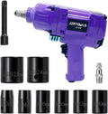1/2-Inch Aluminum Air Impact Wrench - High Torque 1450 ft-lbs - Heavy Duty Twin Hammer，8-Piece CR-V Steel Impact Socket Set ，Heavy Duty Pneumatic Impact Wrenches for Automotive Repair