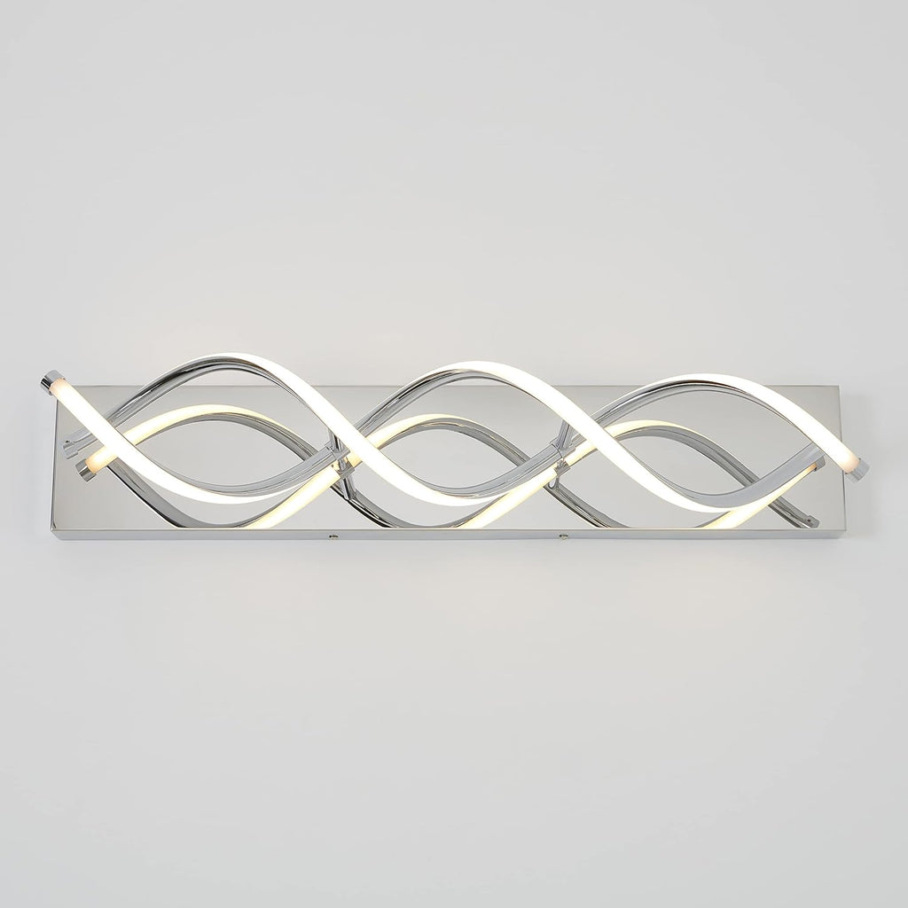 artika DNA Chrome Integrated LED Vanity Light – Modern Bathroom Lighting Fixture – 19W, 1100 Lumens – Dimmable, Energy Efficient LED Light – Easy Installation, Chrome Finish