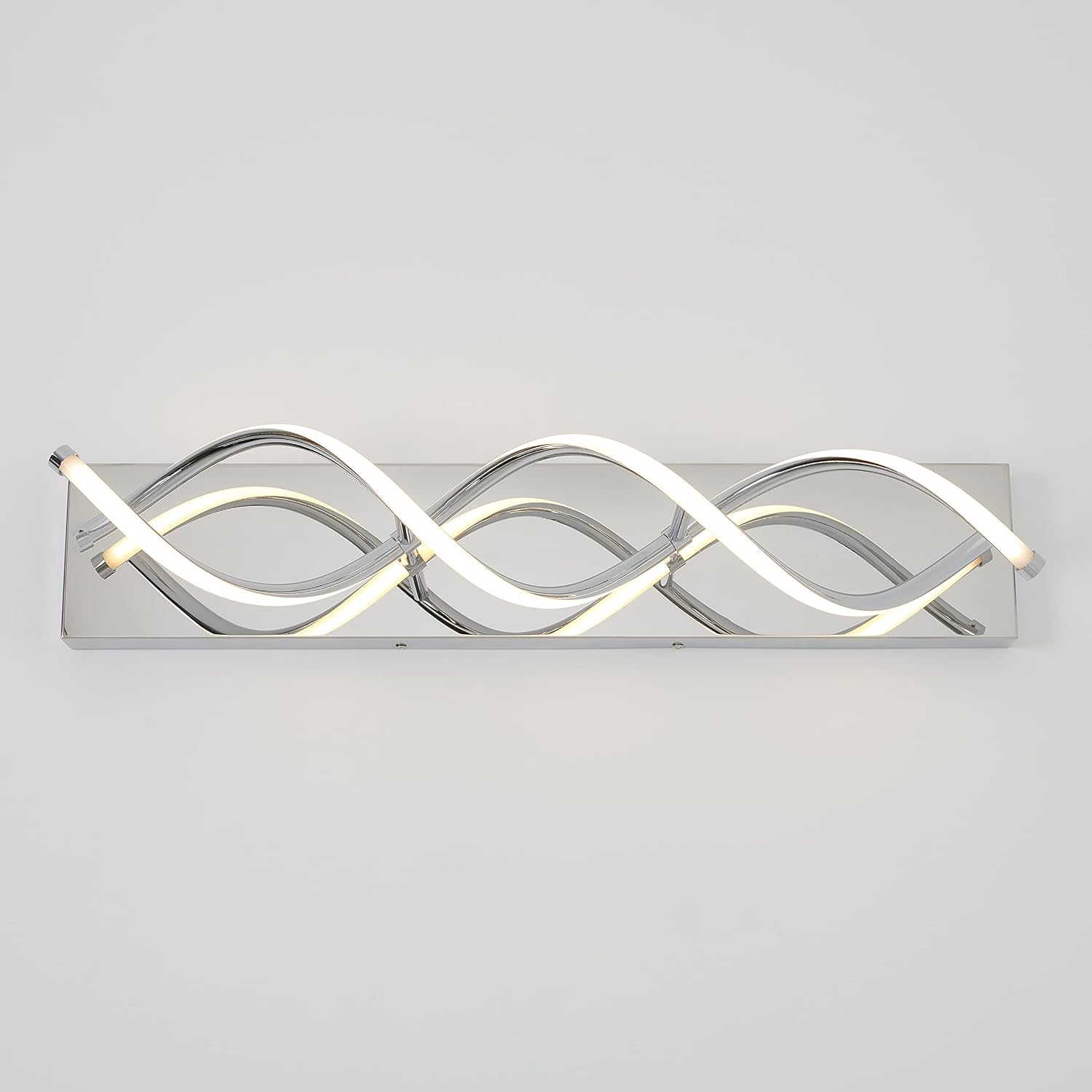 artika DNA Chrome Integrated LED Vanity Light – Modern Bathroom Lighting Fixture – 19W, 1100 Lumens – Dimmable, Energy Efficient LED Light – Easy Installation, Chrome Finish