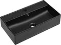Claire 22' Rectangle Wall-Mount Bathroom Sink in Matte Black