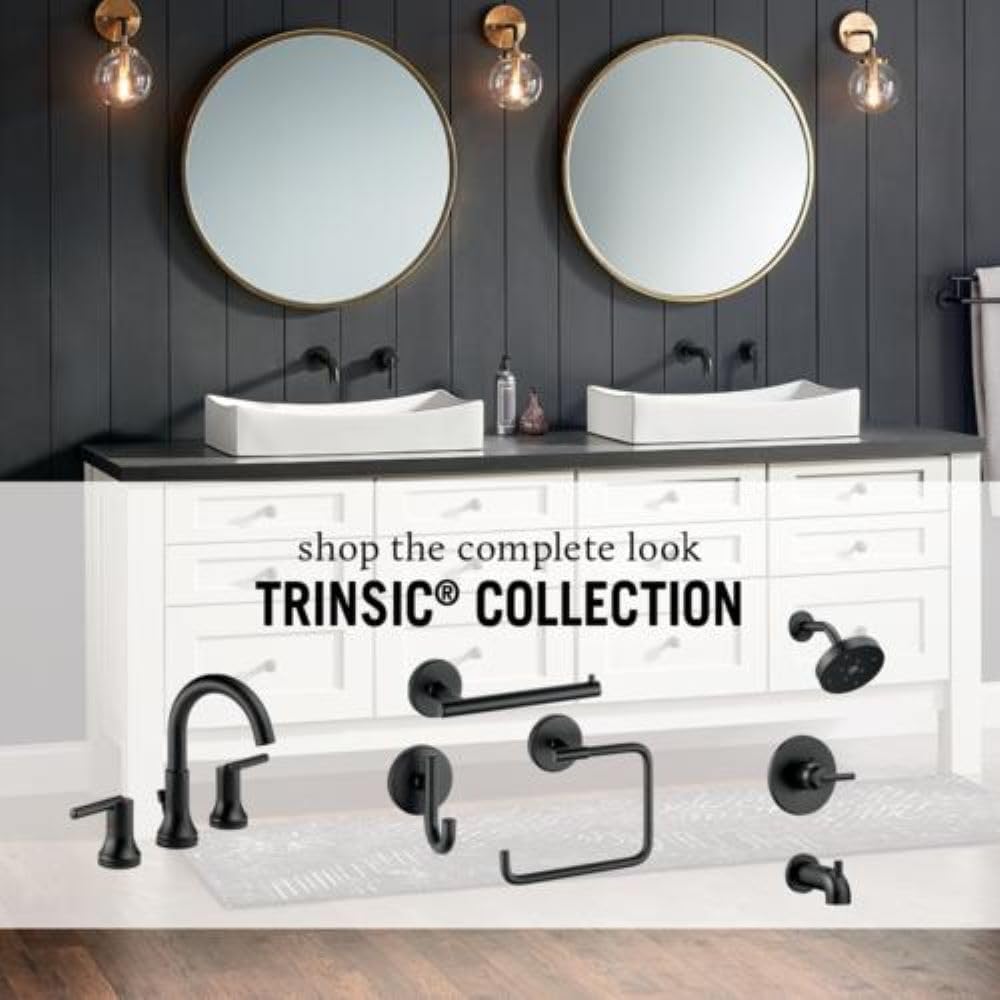 Delta Trinsic Wall Mount Bathroom Faucet 2 Hole, Polished Nickel Bathroom Sink Faucet for Vanity, Polished Nickel T3558LF-PNWL (Valve Not Included)