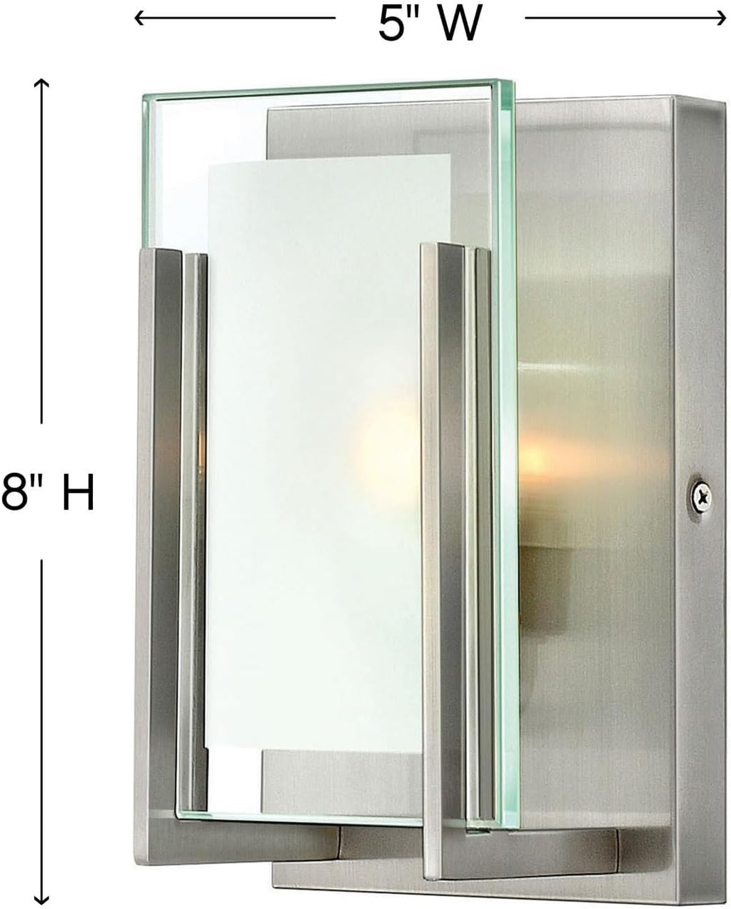 Hinkley Latitude One Light 60W G9 Bathroom Vanity Fixture, Brushed Nickel
