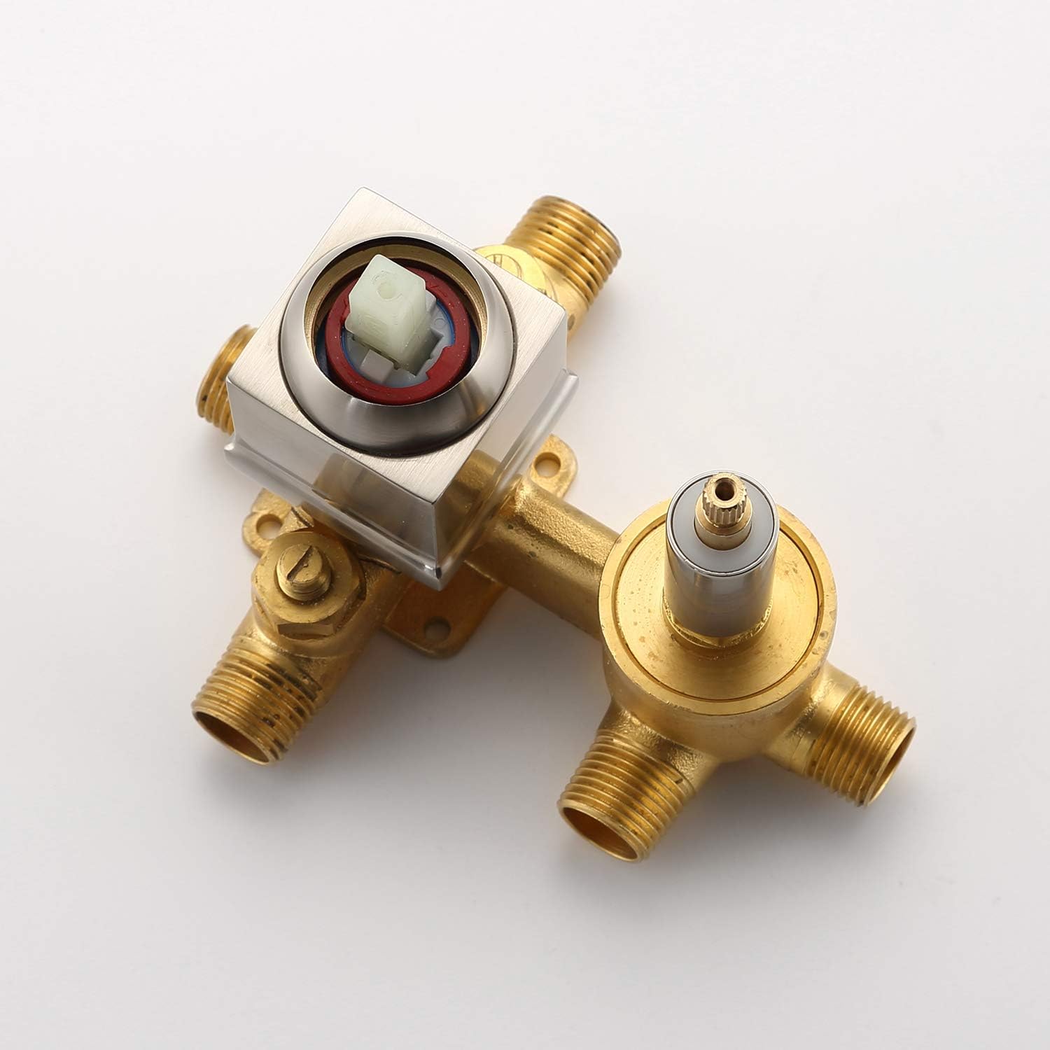 SUMERAIN Brushed Nickel Pressure Balanced Shower System with Waterfall Tub Spout, Tub Shower Faucet