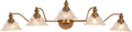 XIEDUN Vintage Brass 5 Light Vanity Light Bathroom Light