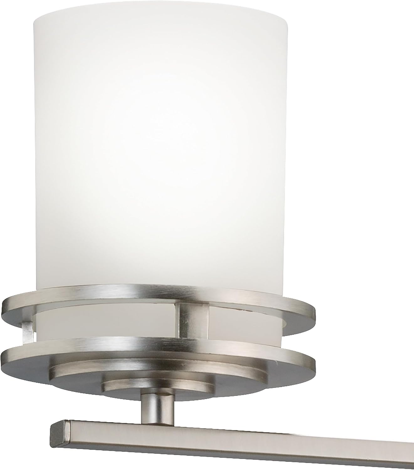 Kichler Hendrik 24' Vanity Light in Brushed Nickel, 3-Light Modern Bathroom Vanity with Satin Etched Cased Opal Glass, (24' W x 8' H), 5078NI