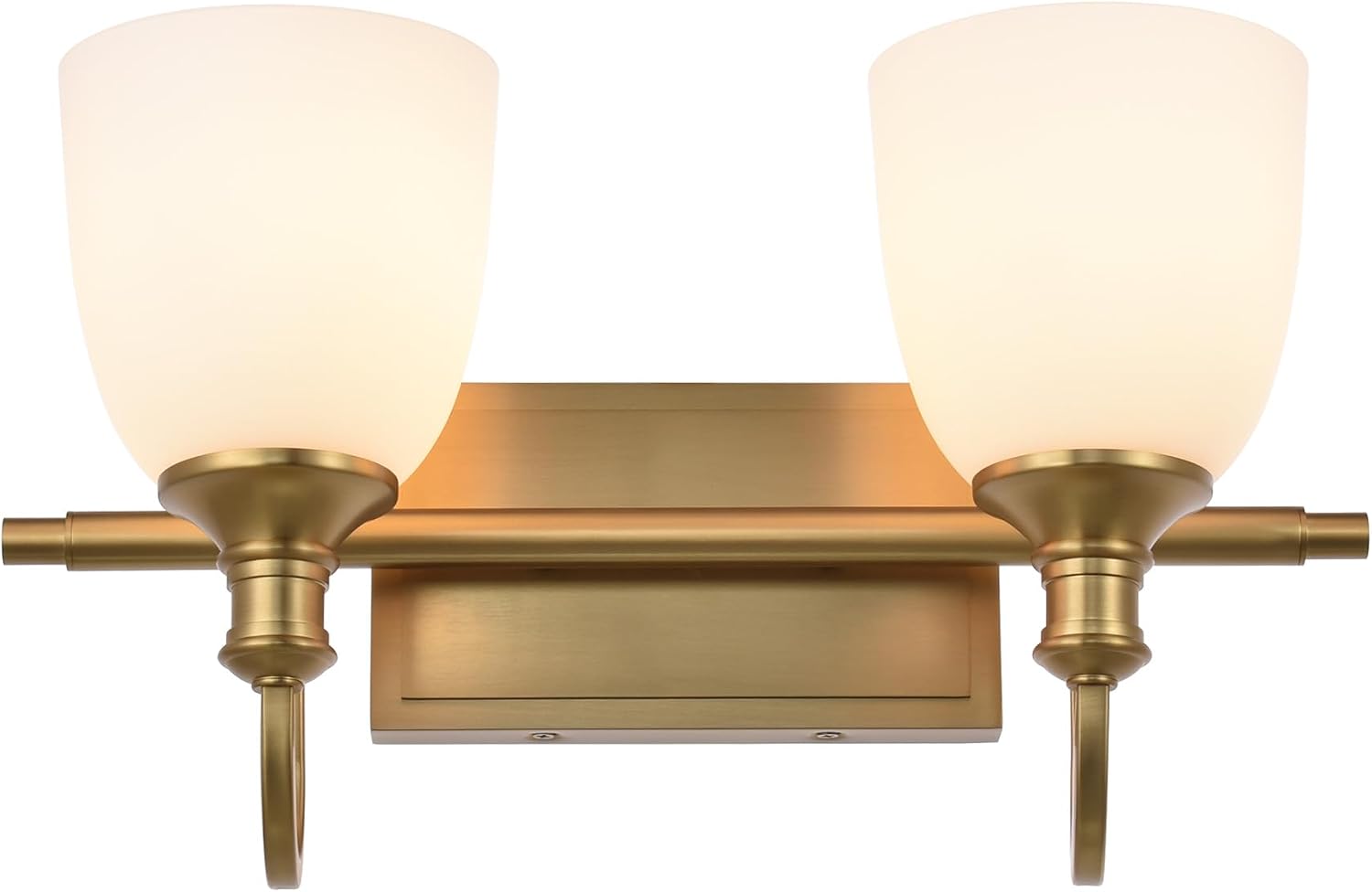 2 Light Aged Brass Vintage Bathroom Vanity Light Fixtures | Vintage, 2 Light, Aged Brass, Gold, Bedroom, Bathroom, Living room, over mirror, over table