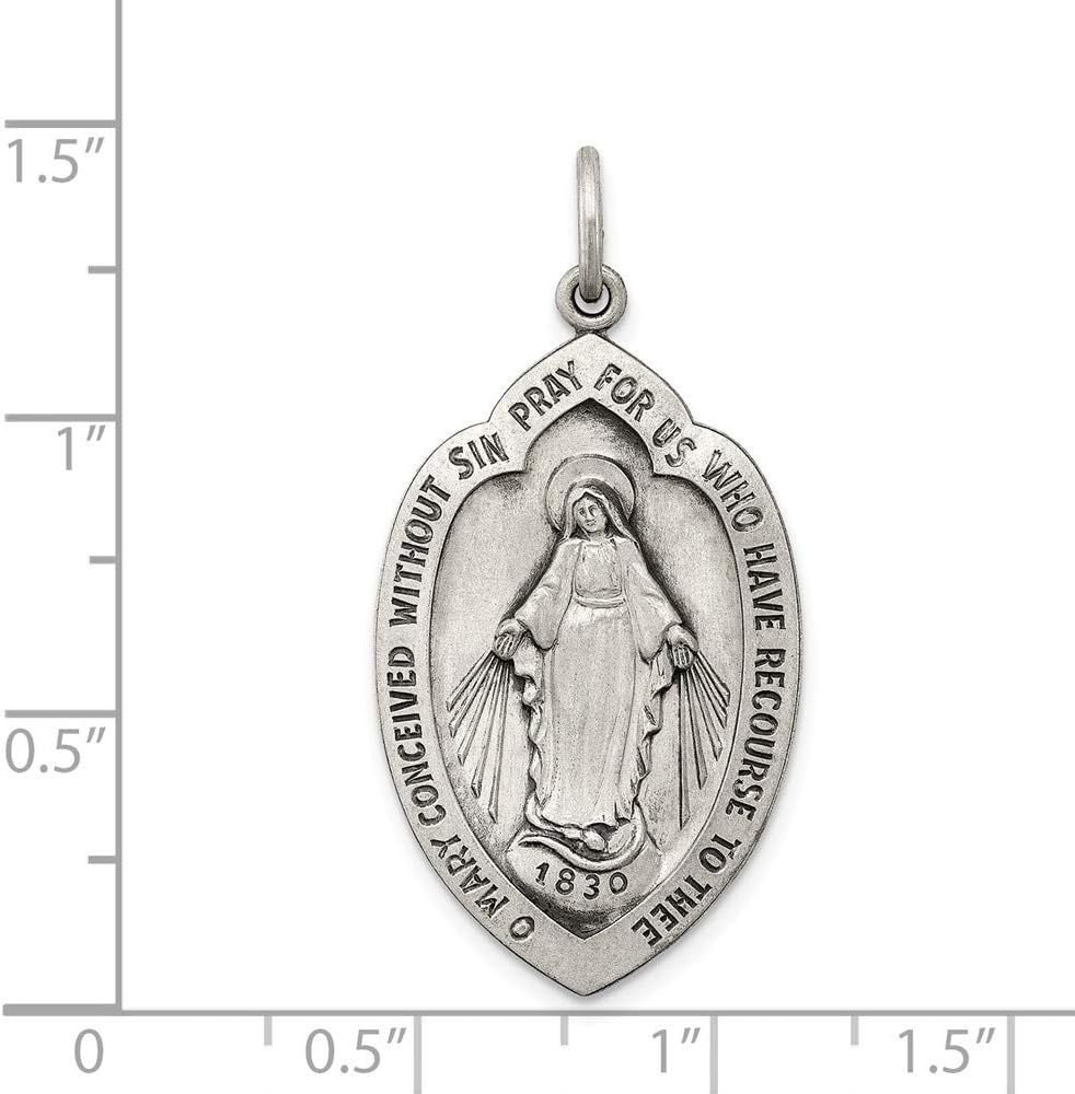 Sterling Silver Antiqued Miraculous Medal