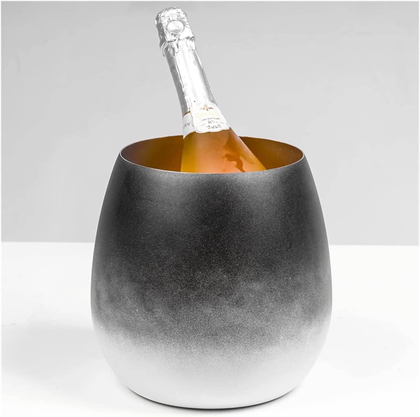 SUNESA Ice Buckets Ice Bucket Fashion Gradient Champagne Bucket Stainless Steel Ice Bucket Creative Eggshell Ice Bucket for Home Bar Insulated Ice Bucket (Color : 1)