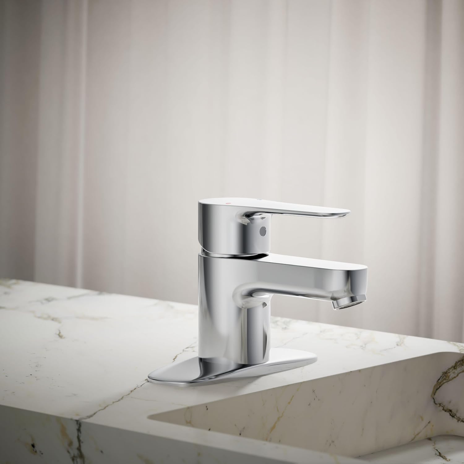 KOHLER 16027-4-CP July Single Handle Faucet for Bathroom Sink, Single-Hole Simple Installation, Polished Chrome