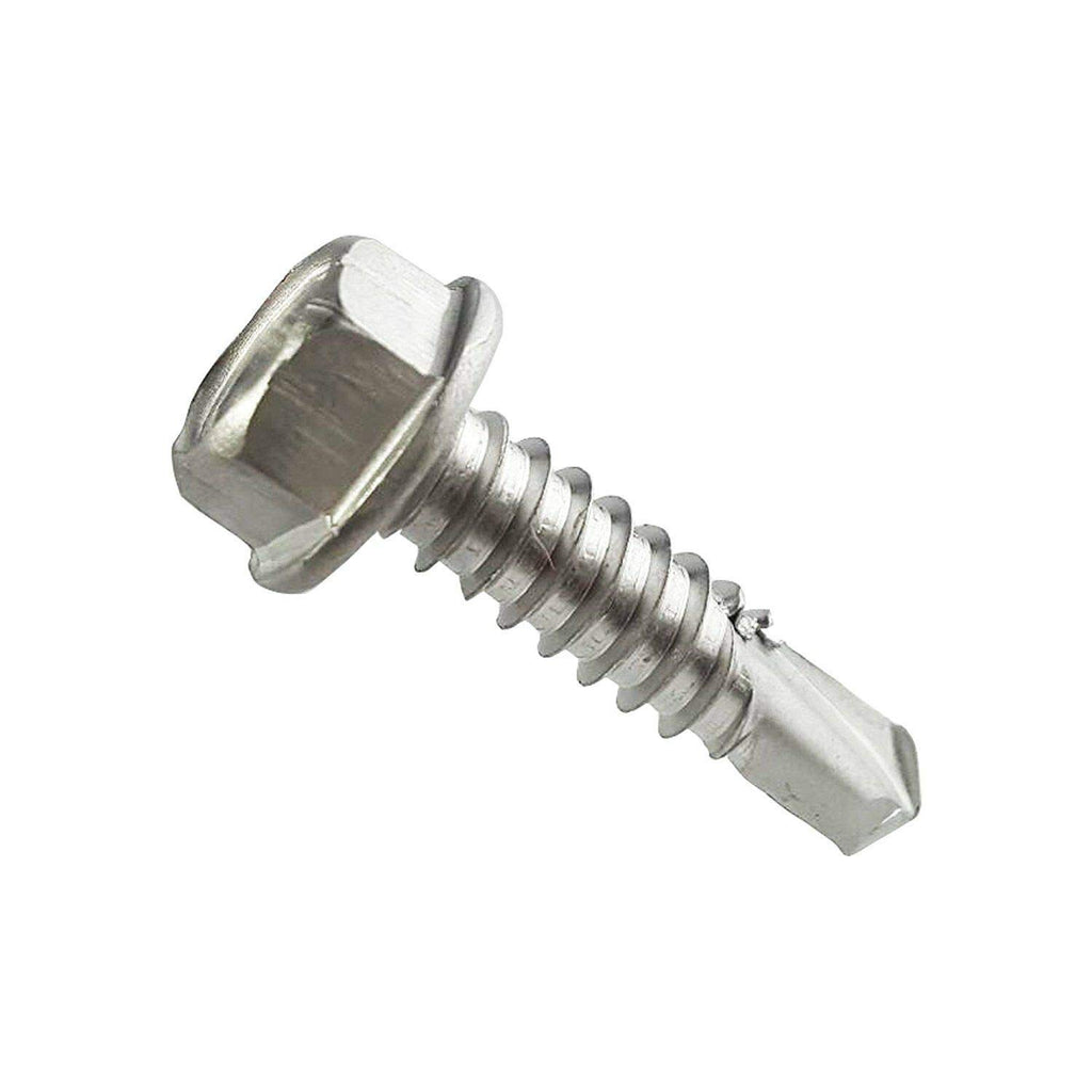 #10 x 2-1/2' - Hex Head Self Drilling Metal Tek Screws Stainless Steel 250 Pcs self Tapping Screws Metal B2B