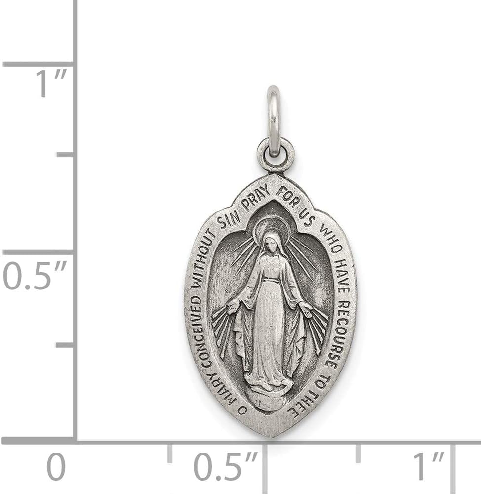 Sterling Silver Antiqued Miraculous Medal