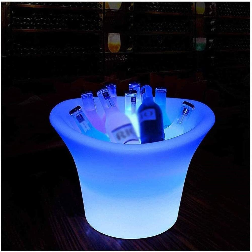 Ice Bucket,Led Ice Bucket, Beverage Tubs and Buckets for Parties, Wine Tub Chiller, Party Drink Chiller for Champagne, Wine, and Beer./White/36 * 27Cm