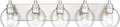 Bathroom Light Fixtures, 5 Light Brushed Nickel Vanity Light, 32 Inch Modern Wall Sconces with Globe Clear Glass Shade, Vanity Lighting Fixtures Over Mirror, VL195-BN-CL-5