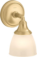 Kohler Devonshire Bathroom Vanity Light Fixture, Wall Sconce Lighting, Position Facing Up or Down, UL Listed, 1 Light, Brushed Moderne Brass