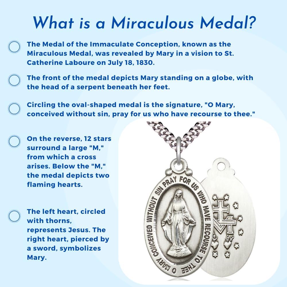 Extel Miraculous Medal Sterling Silver Ring, Size 7