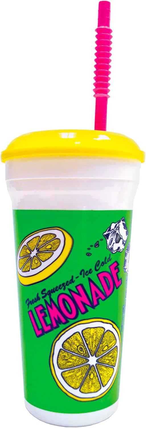 Popcorn Supply Company Gold Medal Lemonade Cup, 32-oz. Double-Poly Plastic with Lid and Straw (200/CS)