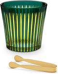 Prism Ice Bucket + Tongs - Green