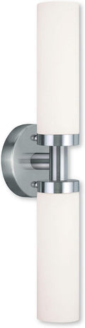 Livex Lighting 10104-91 Aero 2-Light Bath Light, Brushed Nickel, 4.5''Hx18''W
