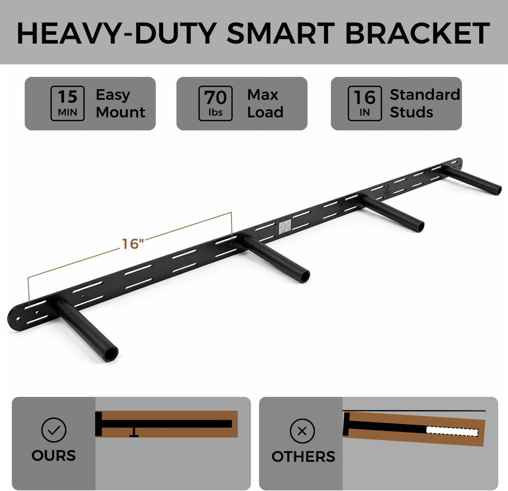Floating Shelves 60 inch Long for Wall, Rustic Wood Wall Mounted Shelves for Living Room Kitchen,Fireplace Mantel Shelves 60 inch,with Sturdy Metal Hidden Bracket,60x8x2-1 PCS -Walnut