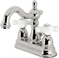 Kingston Brass KB1606PX Heritage 4 in. Centerset Bathroom Faucet, Polished Nickel