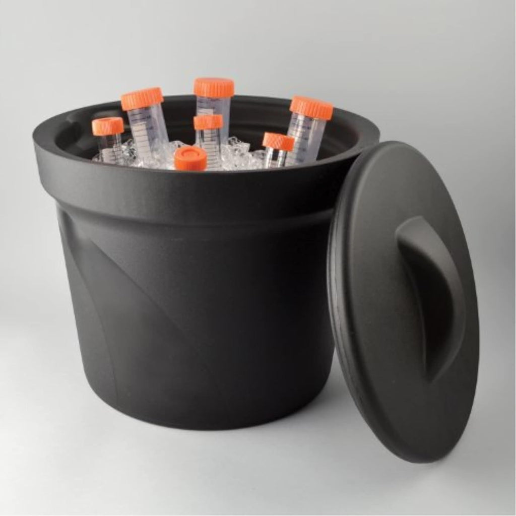 SP Bel-Art 168074002 Magic Touch 2 High Performance Black Ice Bucket; 4 Liter, with Lid
