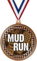 Crown Awards 2.75' Mud Run Award Medal, Bronze Vega Mud Run Team Trophy Award Includes Free Neck Ribbon