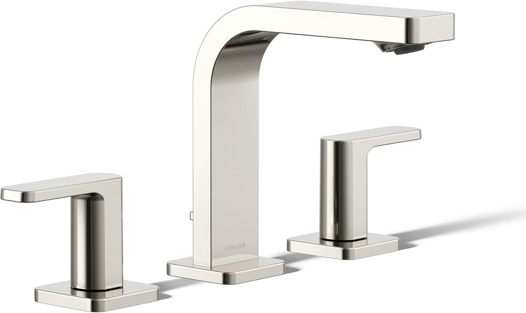 Kohler 23484-4-SN Parallel® Widespread Bathroom Sink Faucet, 1.2 gpm, Vibrant Polished Nickel