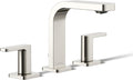 Kohler 23484-4-SN Parallel® Widespread Bathroom Sink Faucet, 1.2 gpm, Vibrant Polished Nickel