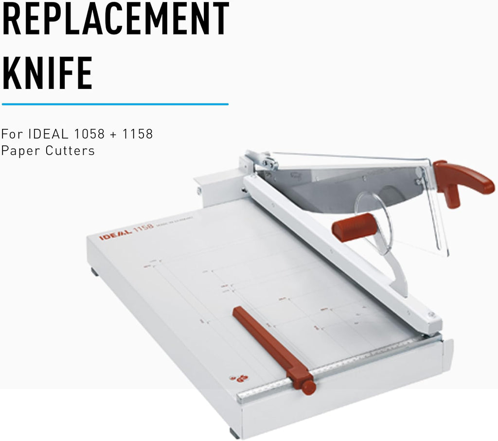 IDEAL 1158 Replacement Knife Kit for the IDEAL Paper Cutter Model 1058 +1158 (Upper and Lower Knives)