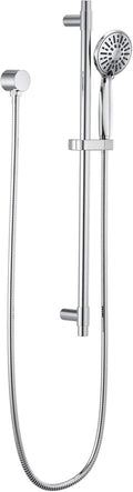 Delta Faucet Slide Bar Hand Held Shower with Hose, Chrome Handheld Shower Head, Slide Bar Hand Shower, Handheld Shower, Detachable Shower Head, Chrome 51361