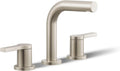 KOHLER K-33592-4N-BN Elate® Widespread Bathroom Sink Faucet, Water-Saving, Wide Reach, Elegant Finish, Bathroom Faucets, 0.5 GPM, Vibrant Brushed Nickel