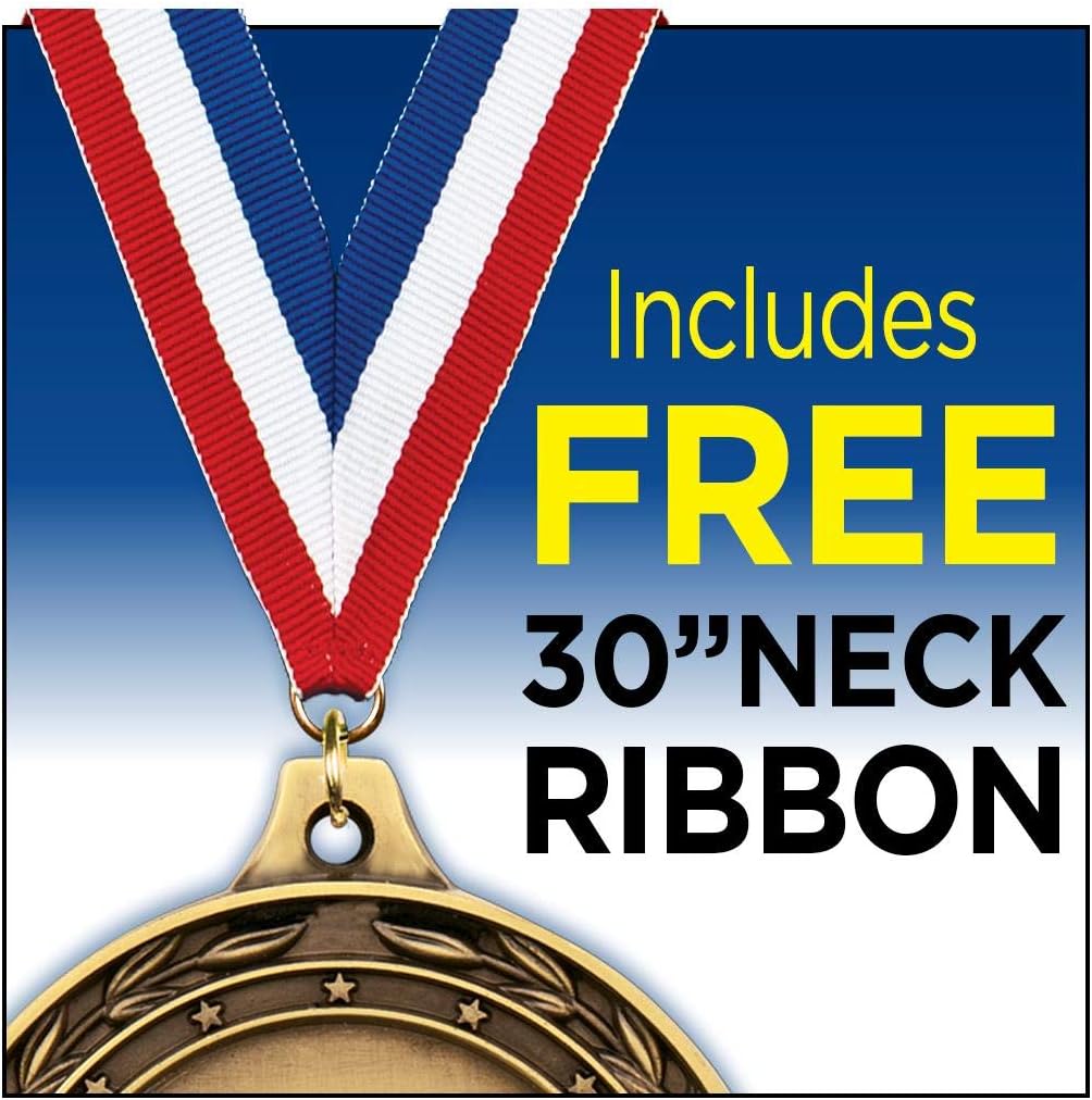 2.75' Soccer Titan Series Medal Award, Bronze Vega Soccer Titan Series Team Trophy Award Includes Free Neck Ribbon