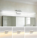 L LOHAS LED 47.3-Inch Bathroom Vanity Light Bar Over Mirror, 180° Rotatable Brushed Nickel Modern Bathroom Light Fixtures, Adjustable LED Vanity Lights for Living Room Wall