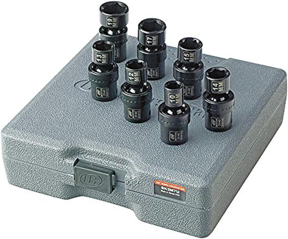 Ingersoll Rand SK3M7U 3/8-Inch Drive 7-Piece Metric Universal Impact Socket Set