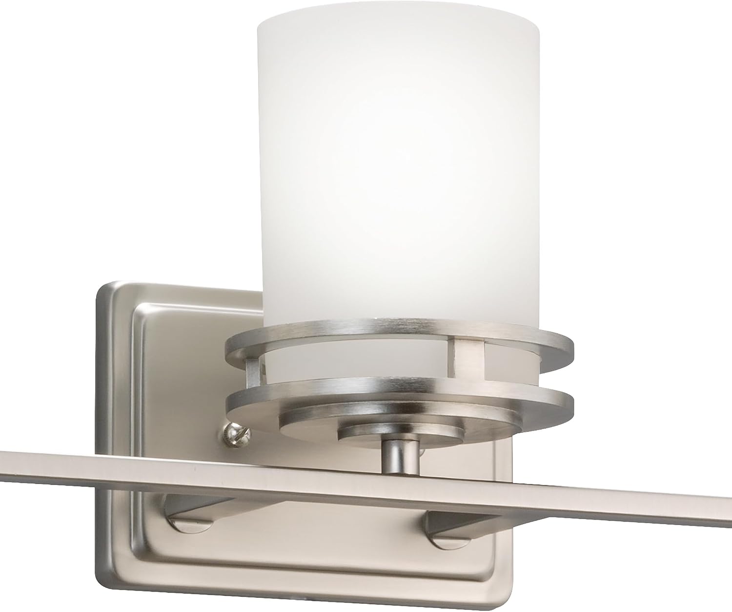 Kichler Hendrik 24' Vanity Light in Brushed Nickel, 3-Light Modern Bathroom Vanity with Satin Etched Cased Opal Glass, (24' W x 8' H), 5078NI