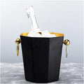 Ice Bucket Champagne Bucket Octagonal Ice Bucket Container Stainless Steel Champagne Wine Ice Bucket Keeps Ice Cold for Home Bar Chilling Beer and wine Ice Bucket Beverage Tub (Color : Brass)